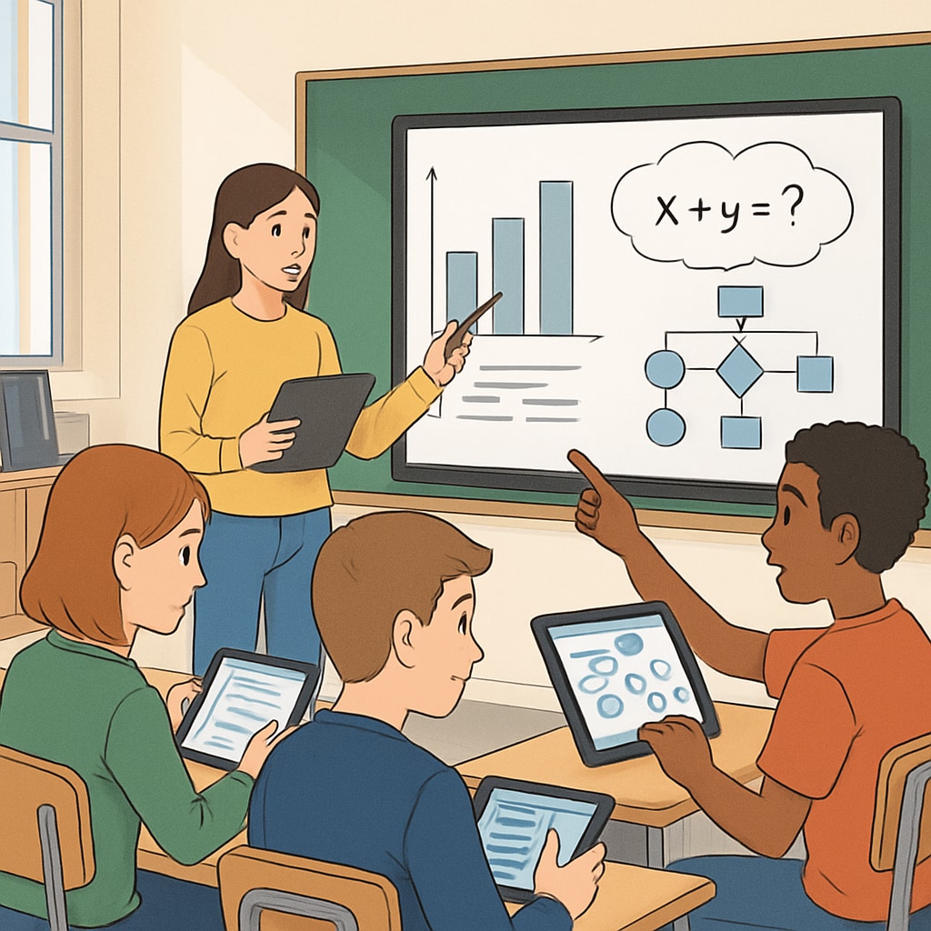 Students using modern technology to enhance critical thinking in education.