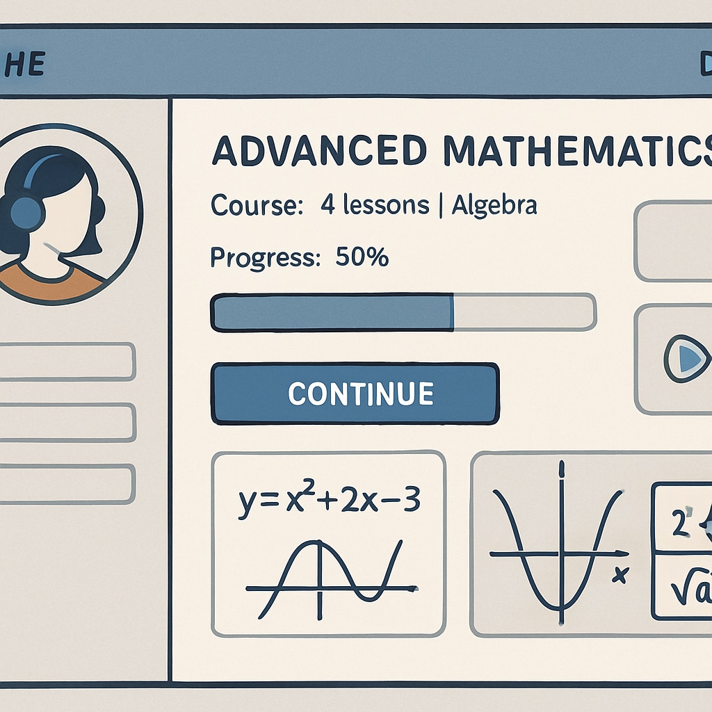 Online learning platform for advanced math courses, suitable for gifted students.
