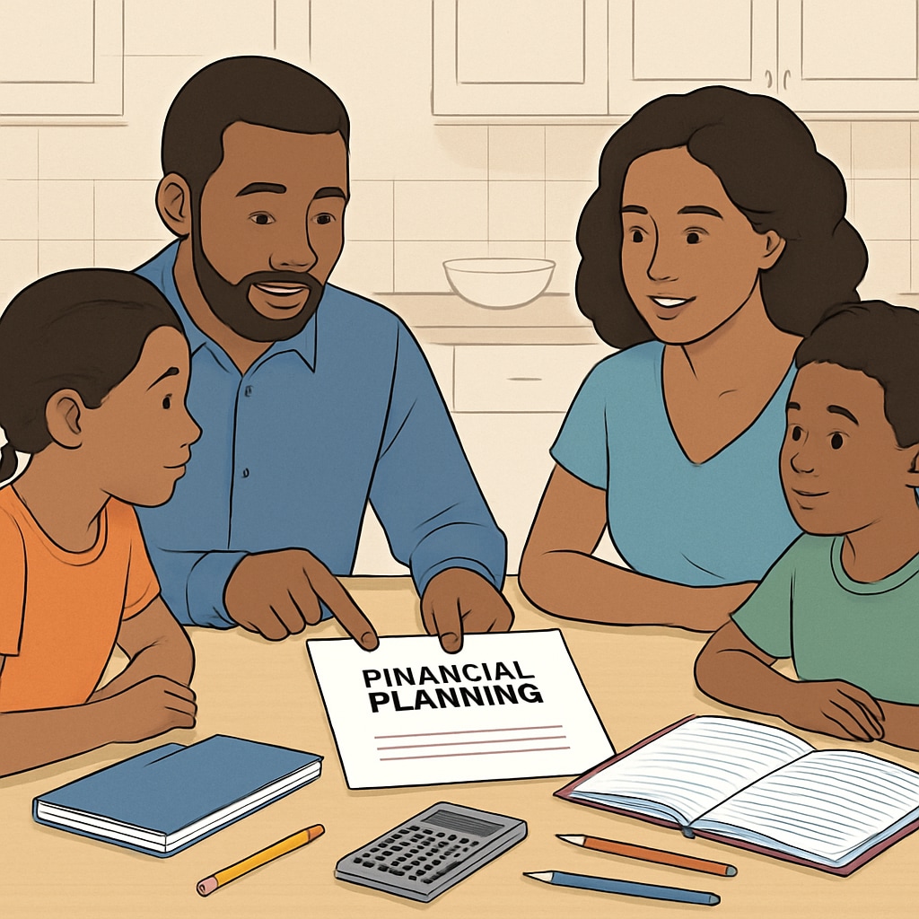 K-12 family addressing financial challenges related to student loans and education costs.