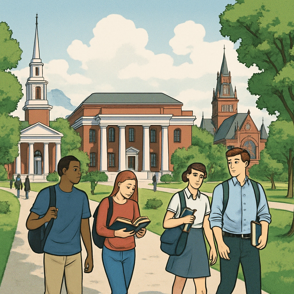 Harvard campus view, representing students striving for academic success