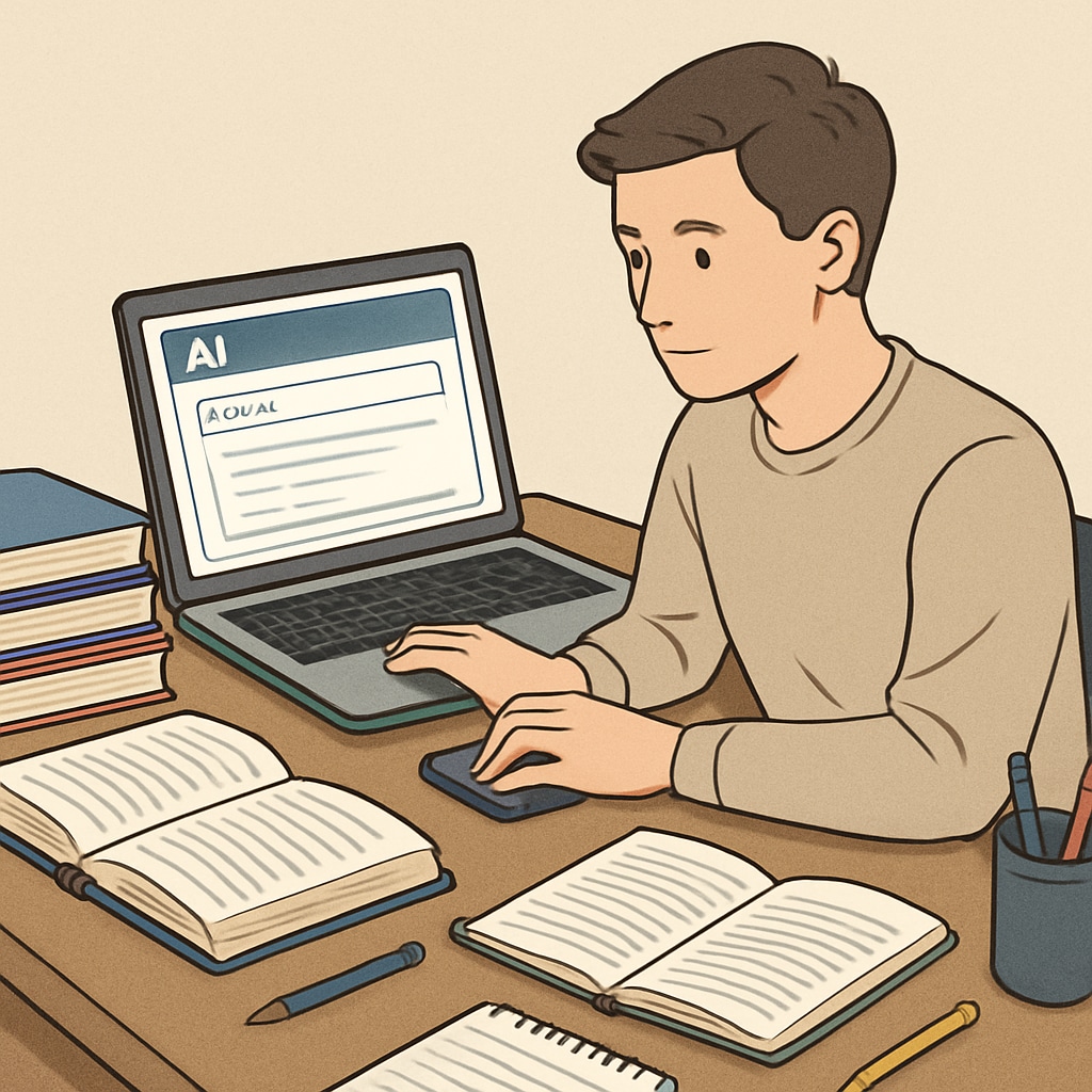 A student using AI subscription tools for academic success.