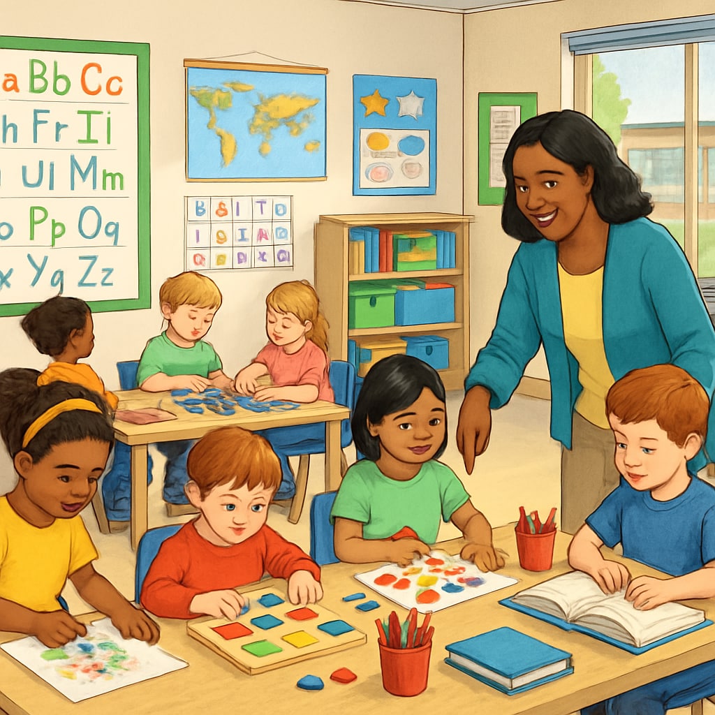 Ms. Rachel’s contributions to early childhood education represented by an interactive classroom.