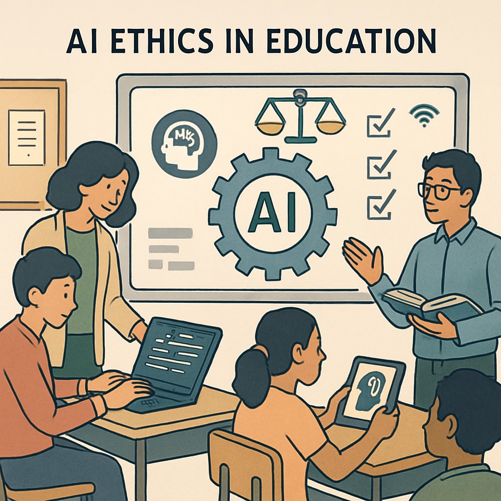 AI ethics in education, balancing technology with teacher-student interactions.