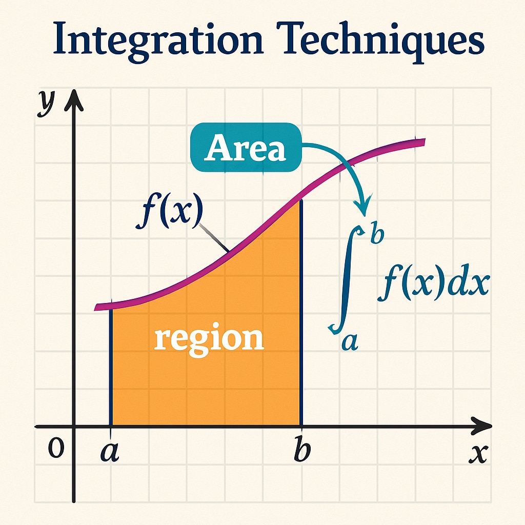 Calculus II integration graph showcasing mathematical methods relevant to biostatistics.