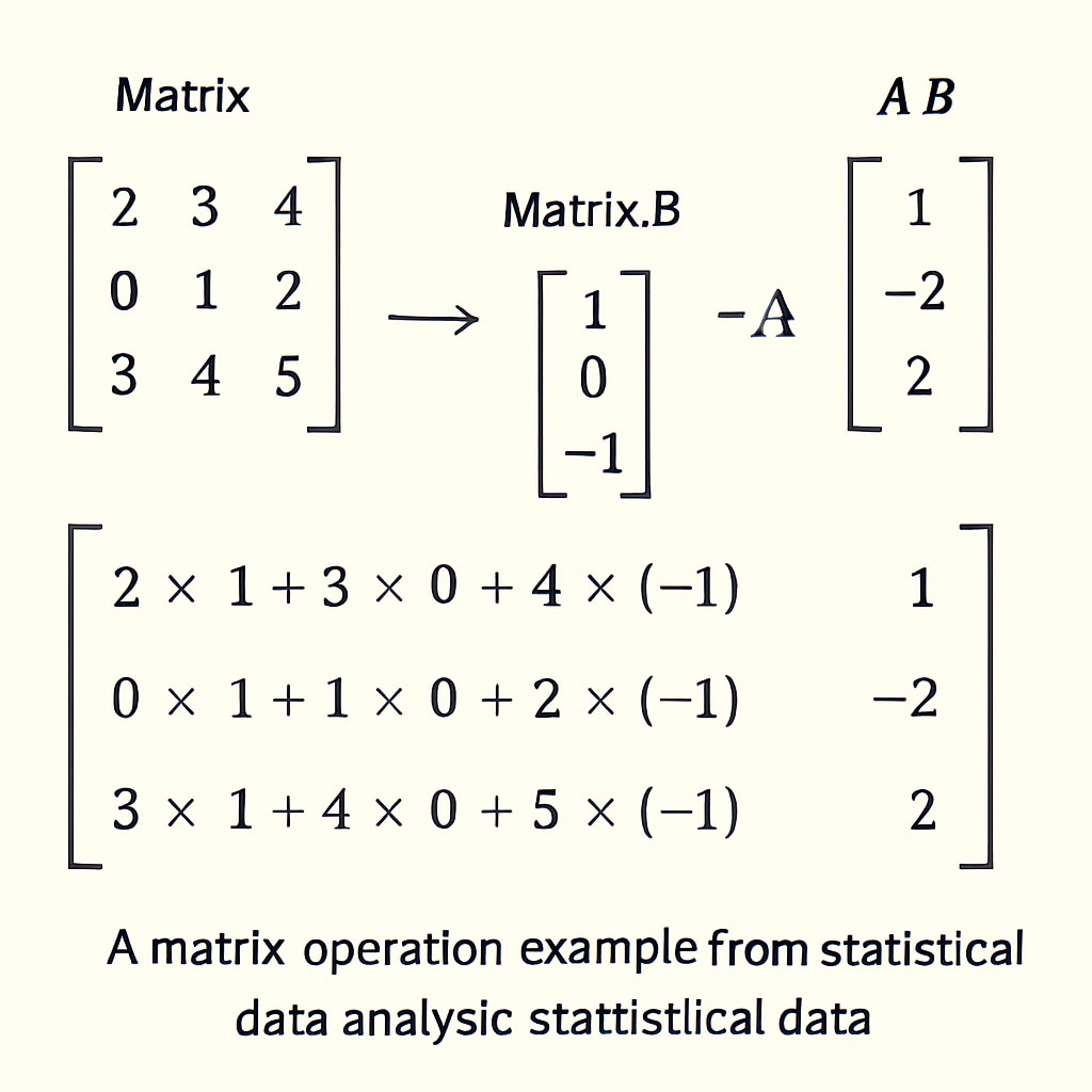 Linear Algebra matrix operation example relevant to biostatistics applications.