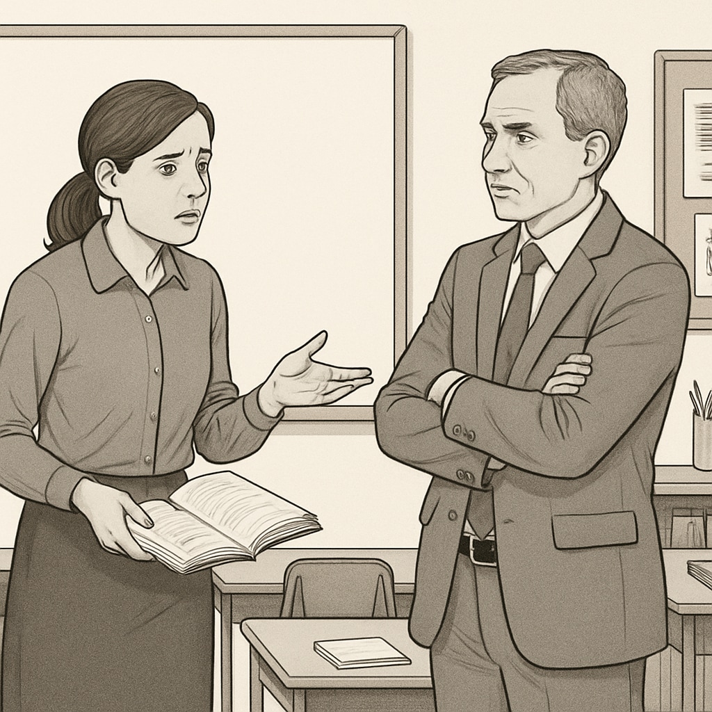 An academic supervisor providing poor guidance to a teacher.
