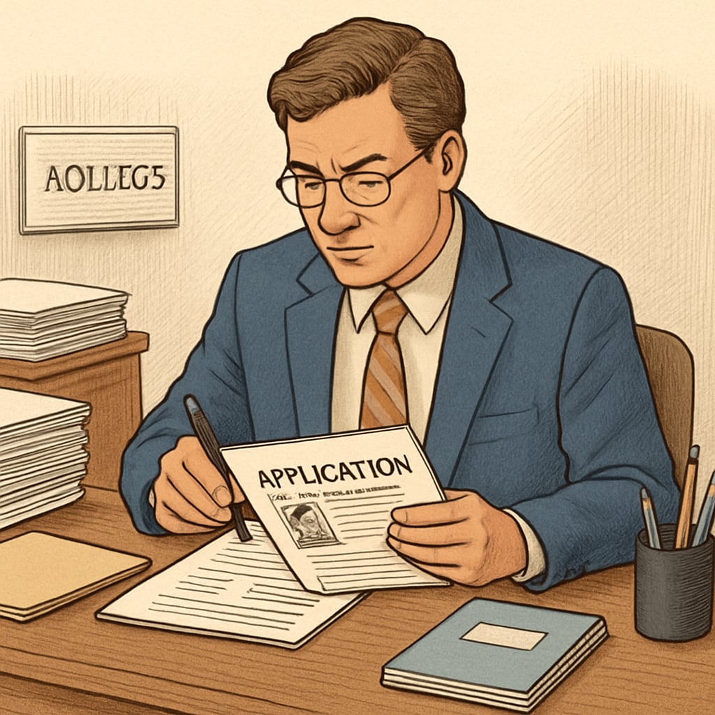 College application review process highlighting the risks of dishonesty.