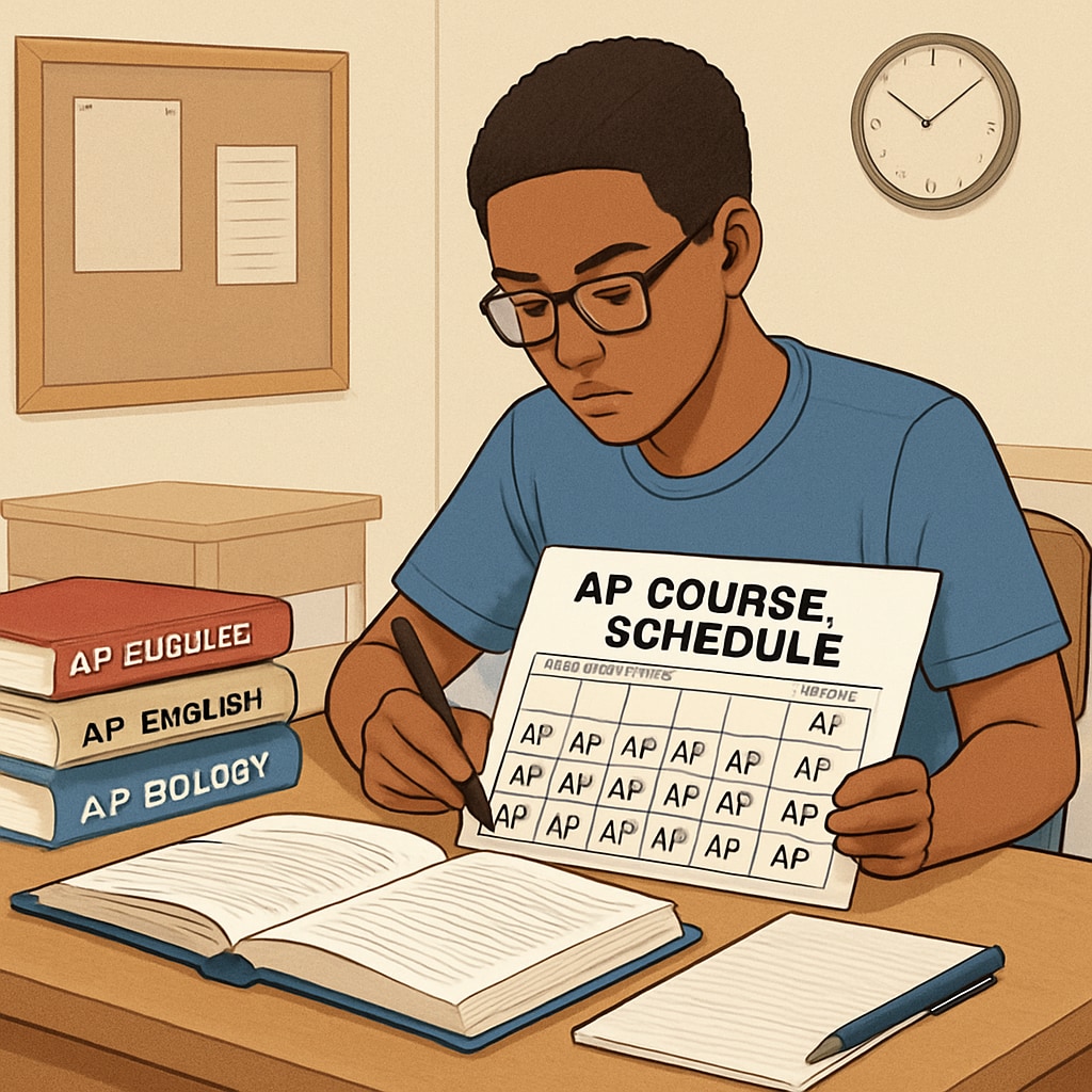 High school student planning AP courses