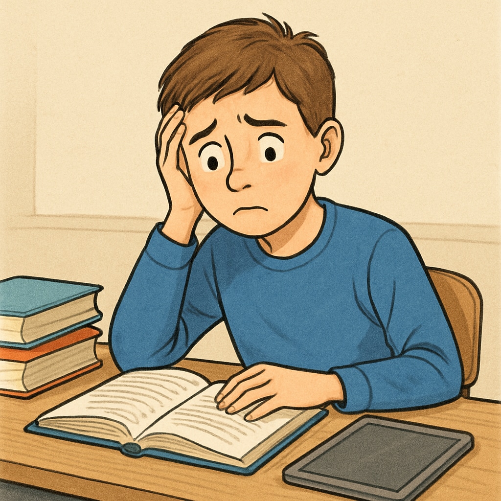 A middle school student struggling with academics and motivation.
