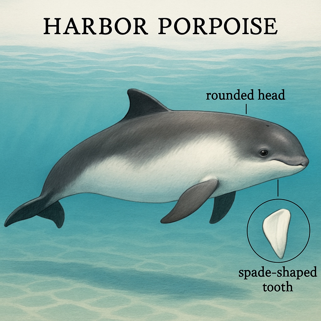 Harbor porpoise swimming in coastal waters, a key species in marine ecosystems.