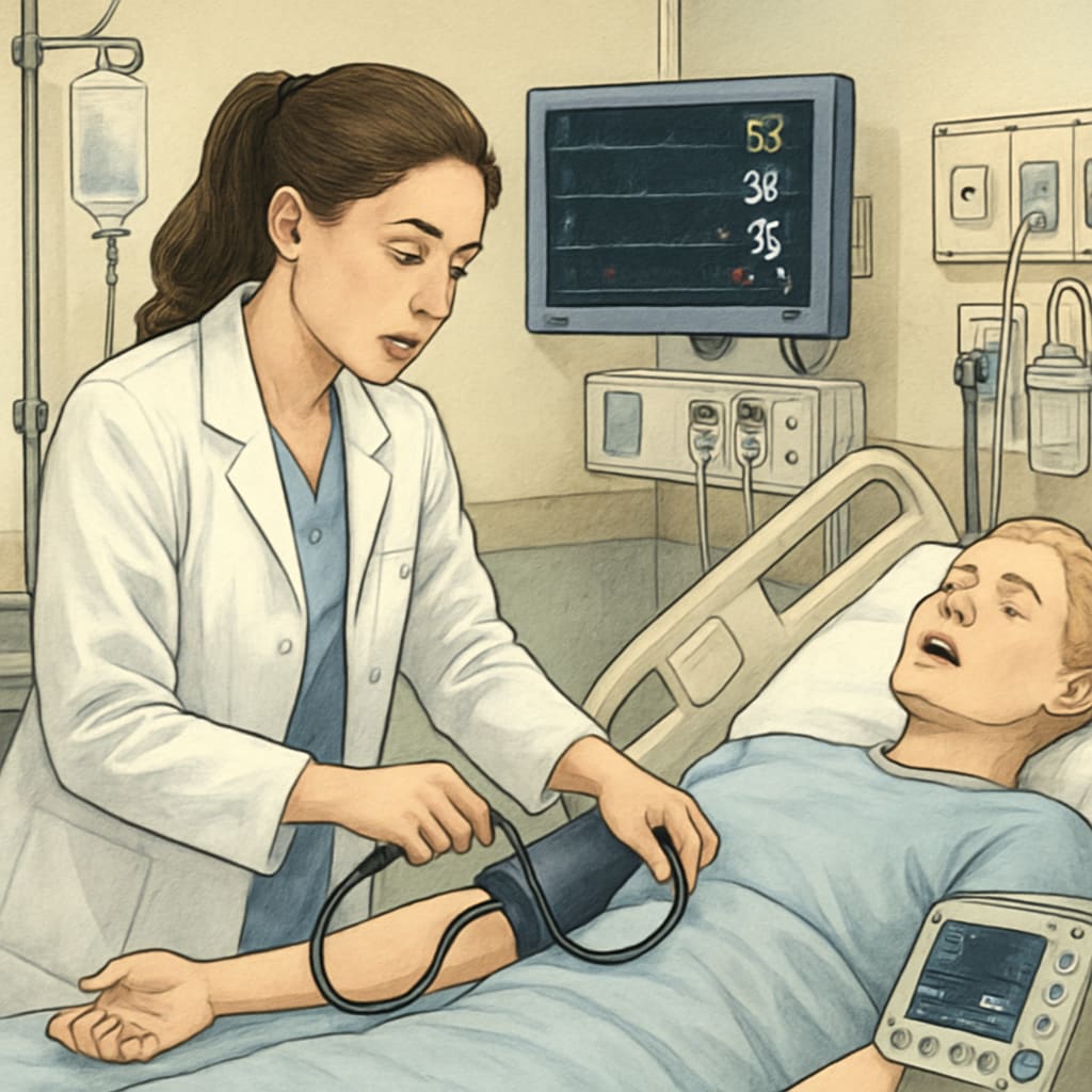 Nursing student gaining clinical experience in a simulation lab.