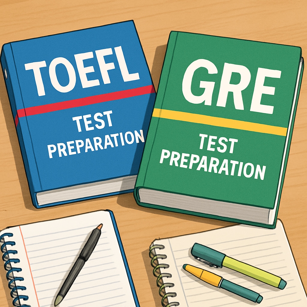 TOEFL and GRE preparation materials for international students.