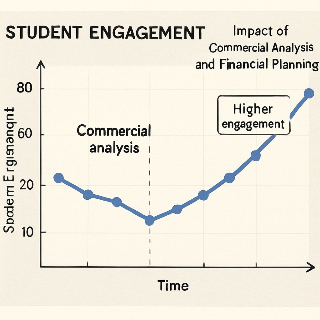 Student engagement analysis chart in edtech platform