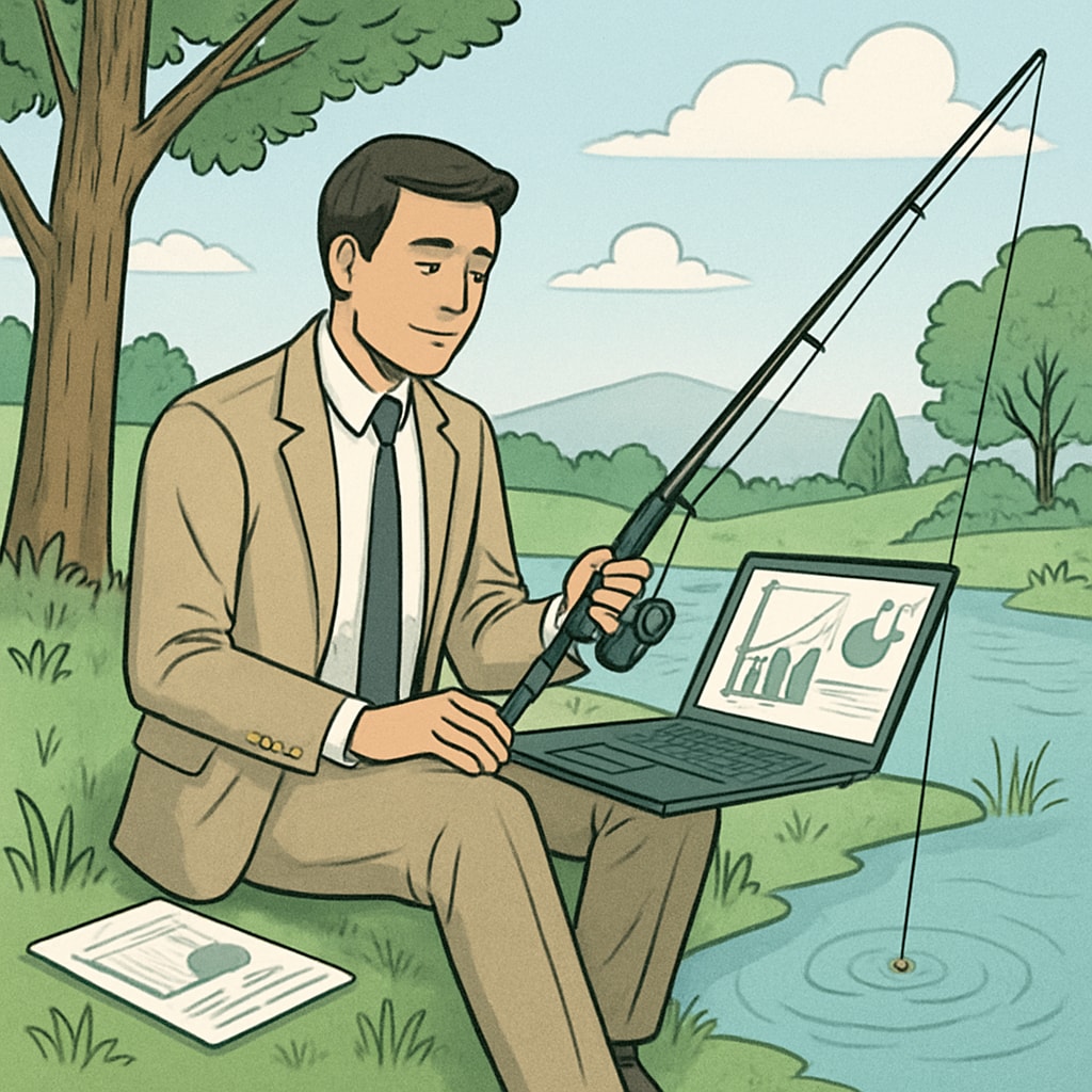 A professional enjoying leisure time outdoors, symbolizing the importance of maintaining a healthy work-life balance while pursuing a career in business analytics and finance. Work-life balance for business analytics and finance professionals.