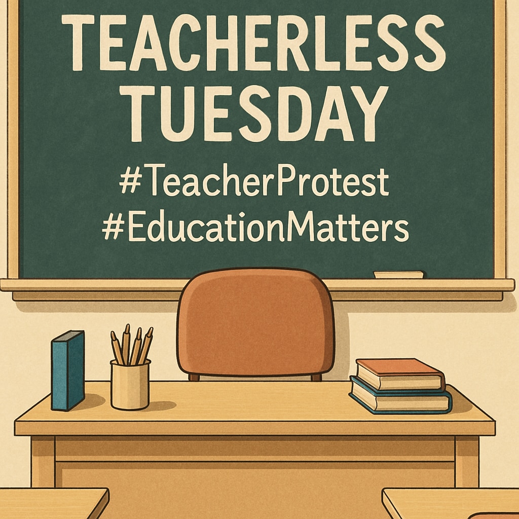 Social media campaign for Teacherless Tuesday.