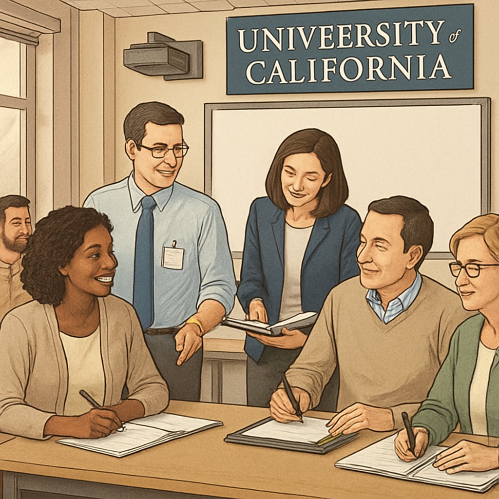 Professional development seminar at University of California campus.