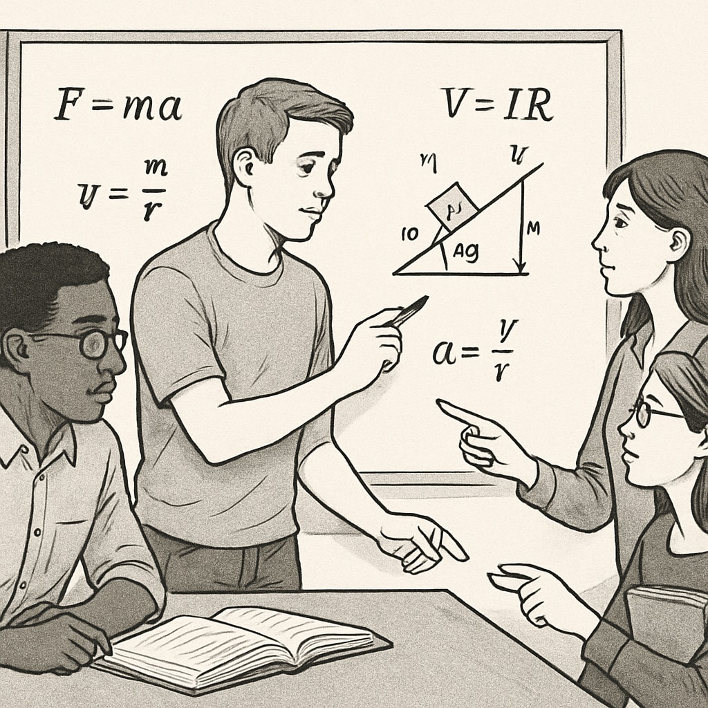Students using collaborative learning to tackle BSc Physics backlogs and improve understanding.