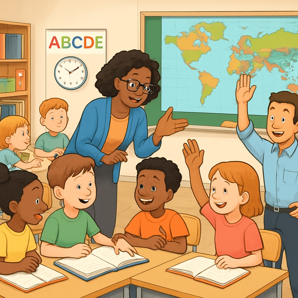 Elementary school classroom environment showcasing public school quality.