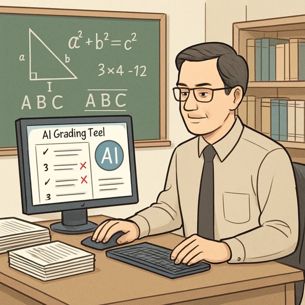 AI-powered grading tool reducing teacher workload in education.