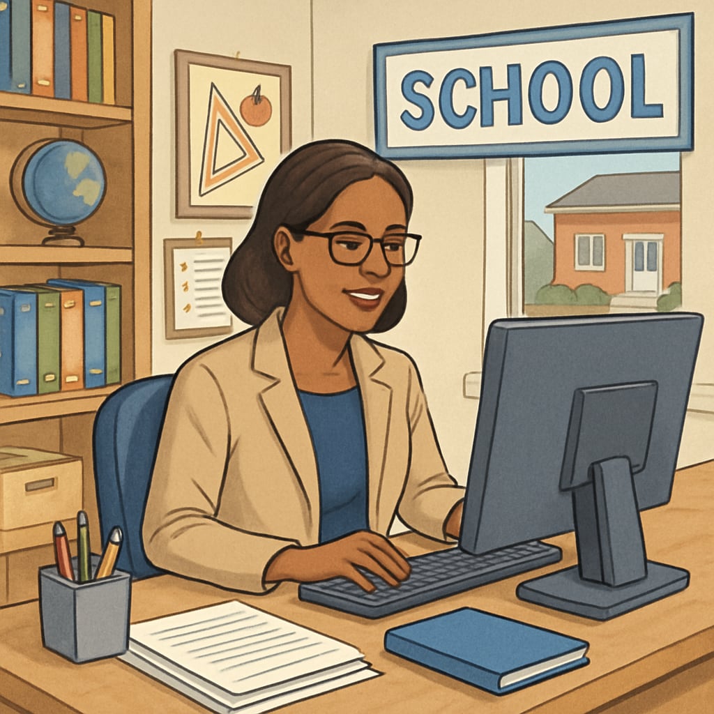 Non-teaching roles in K12 education, administrative staff working in schools