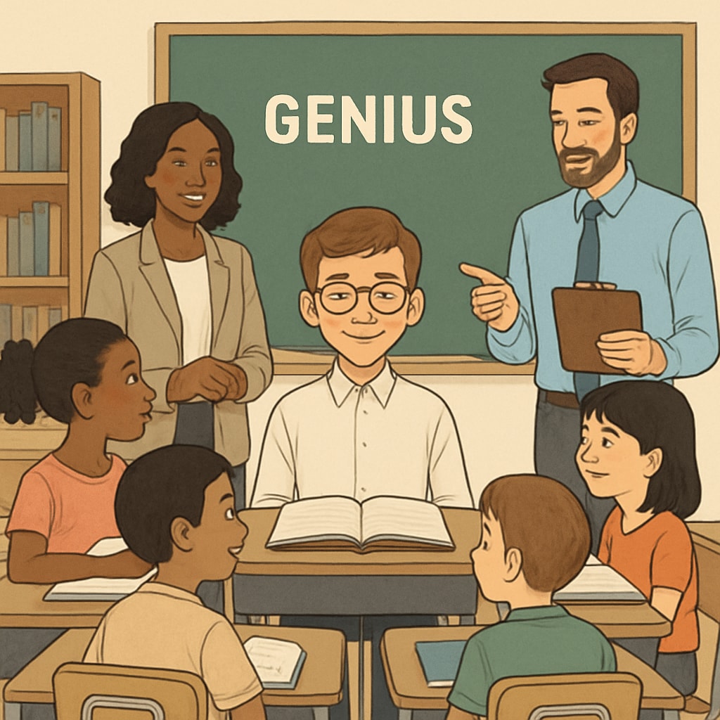 A classroom scene illustrating the focus on a 