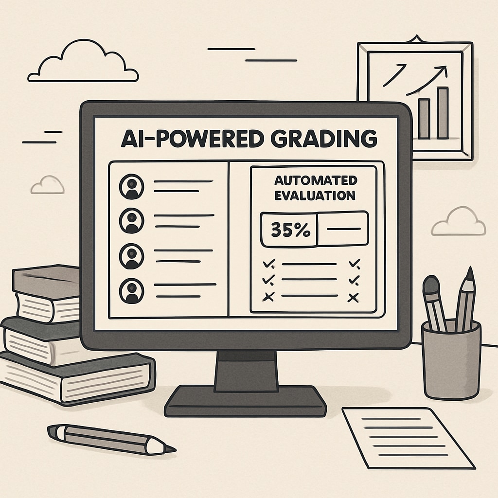 AI grading software reducing teacher workload and enhancing education efficiency.