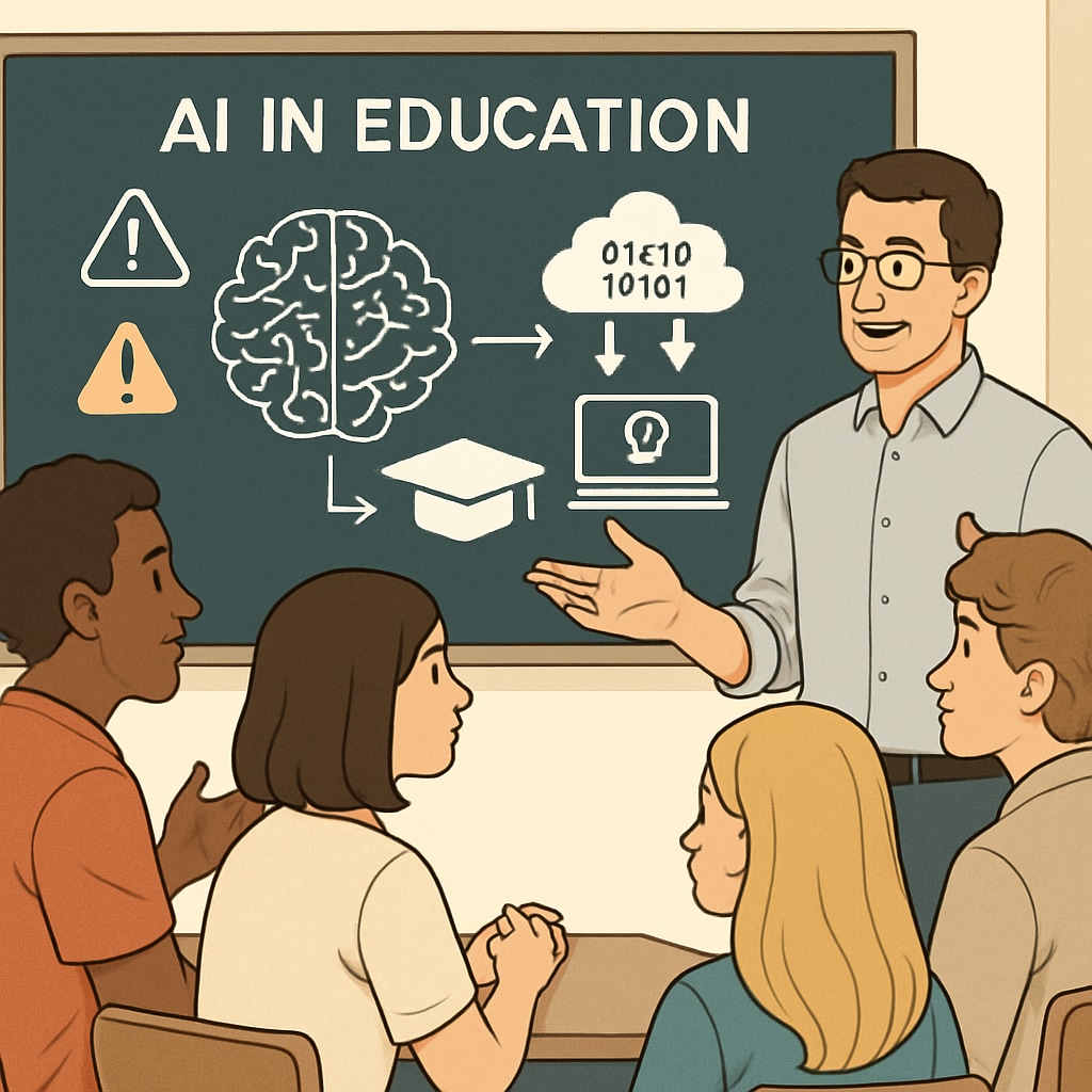 Classroom discussion on AI in education.