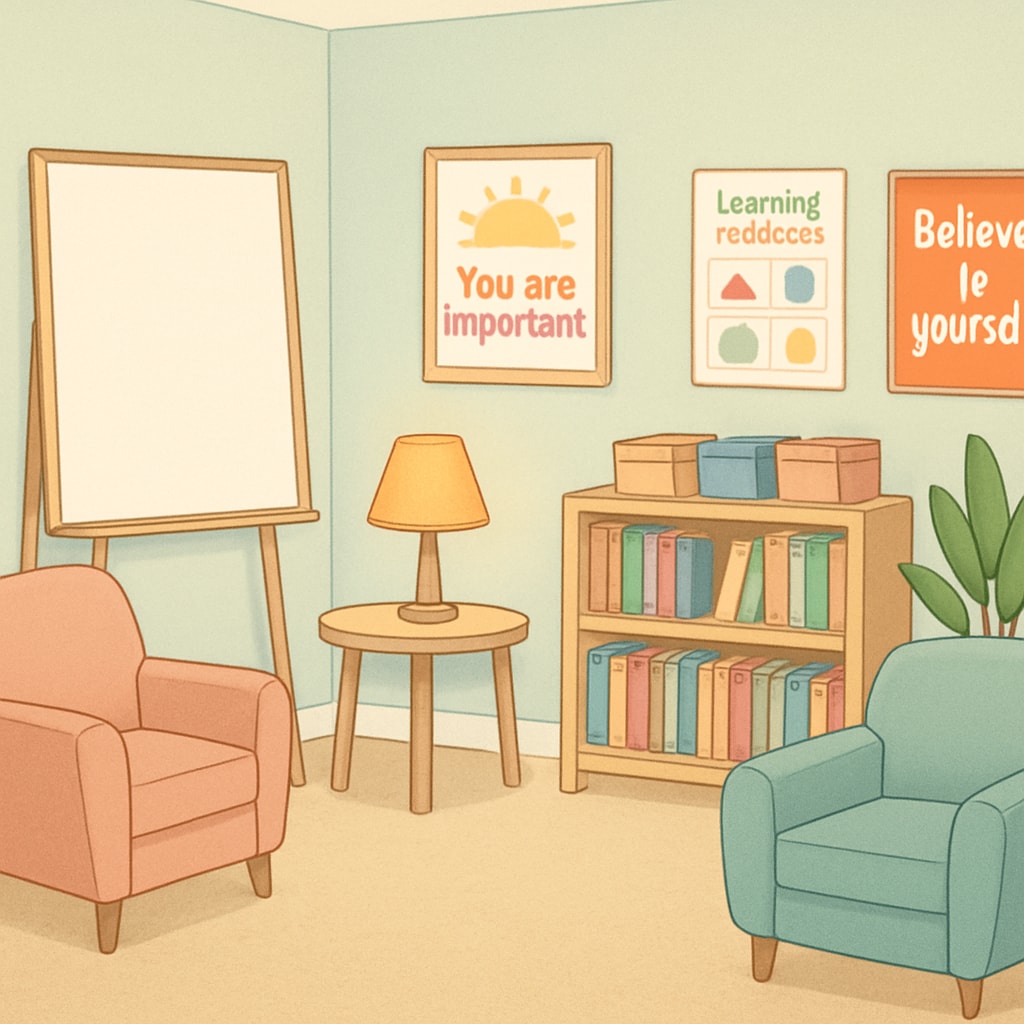 Public school intervention room designed for disruptive students' behavior correction.