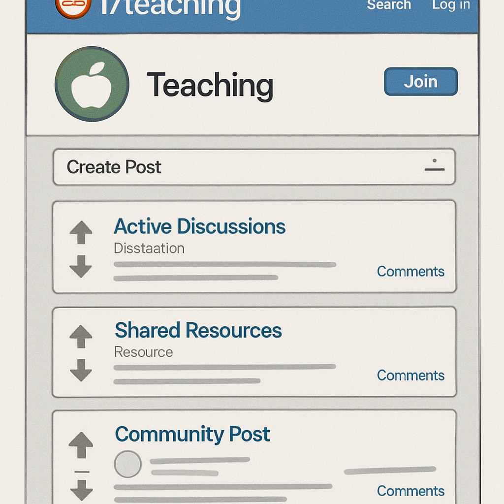 Popular education subreddit homepage showcasing discussions and resources for K12 educators.