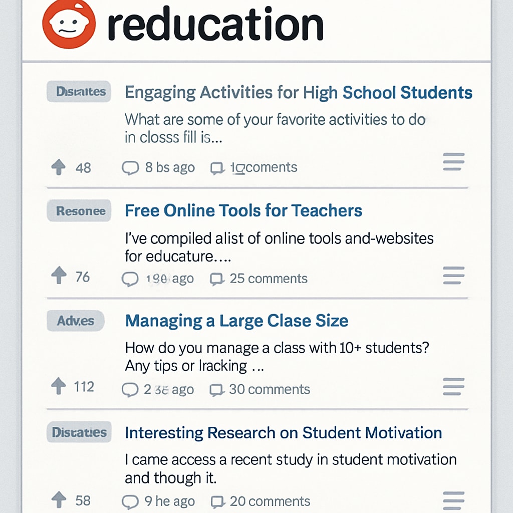 Reddit education community discussing and sharing K-12 resources.