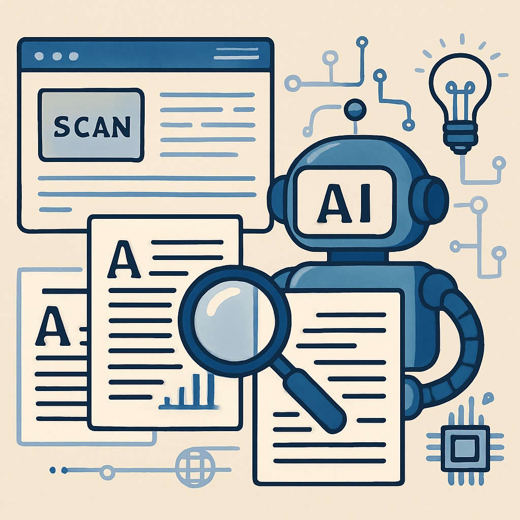 Visualization of AI detecting academic misconduct in submissions.