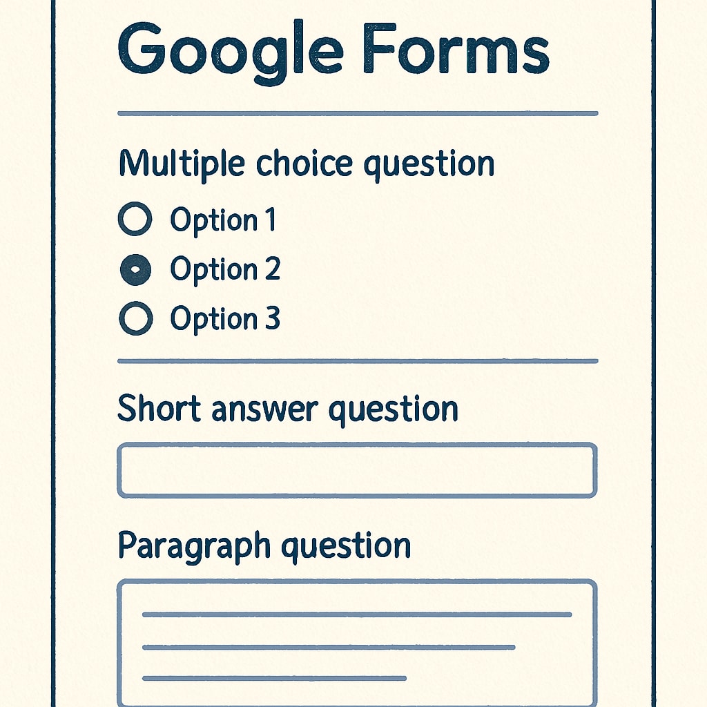 Example of a Google Form survey designed for education research.