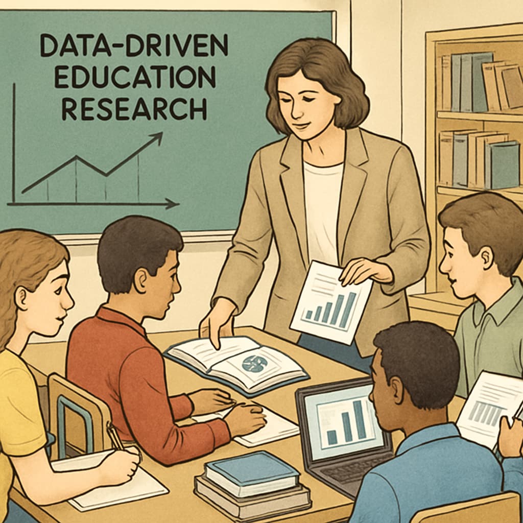Teacher working with students during K12 research study.