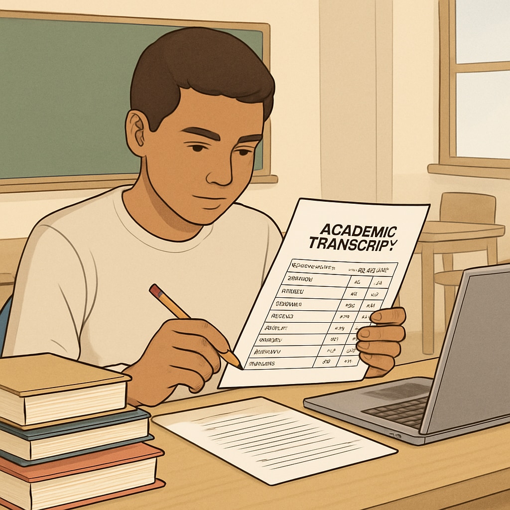 College transcript review process for transferring credits.
