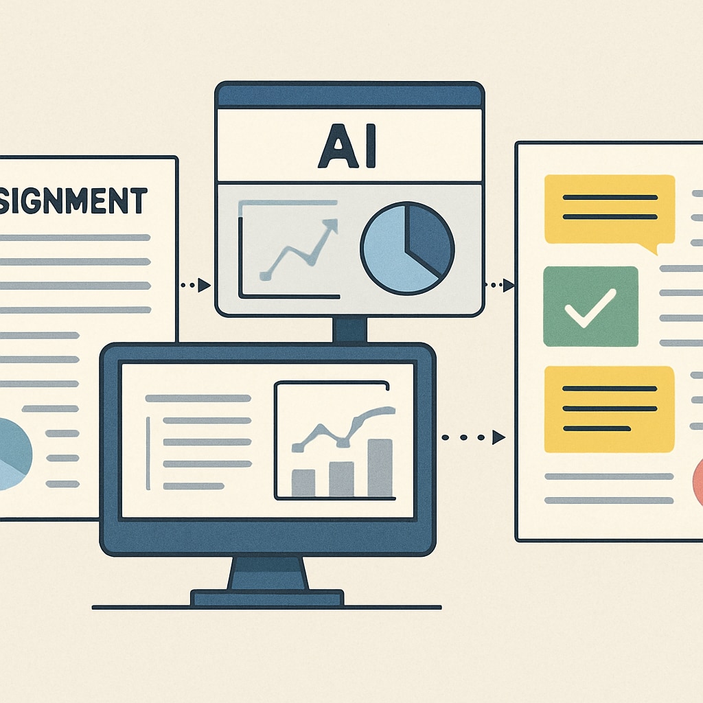 AI feedback system analyzing student assignments in K12 education.