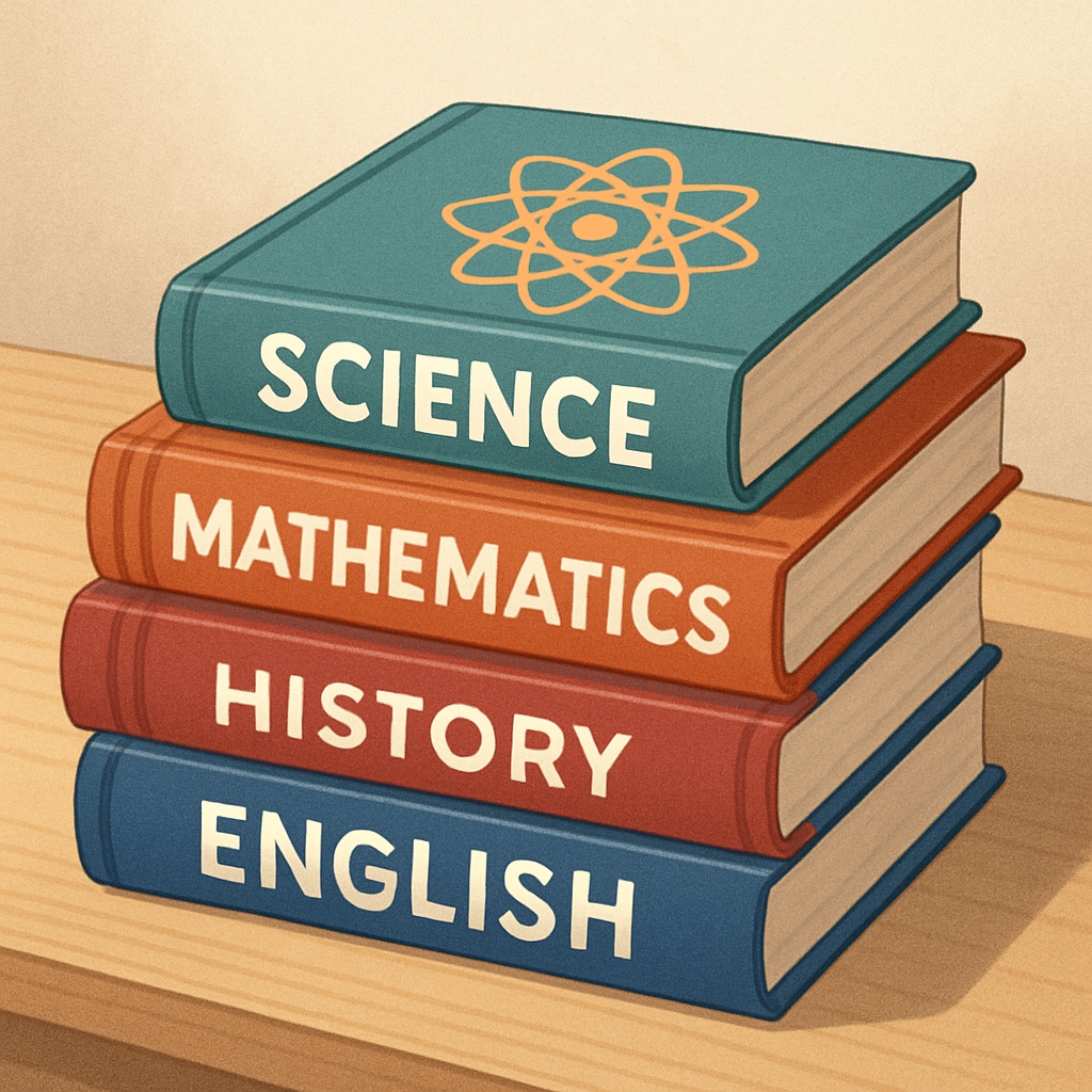 A stack of books representing learning methods and memory skills for teens.