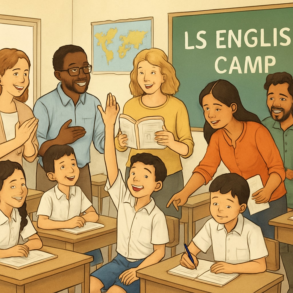 International teachers interacting with Thai students at LS English Camp.