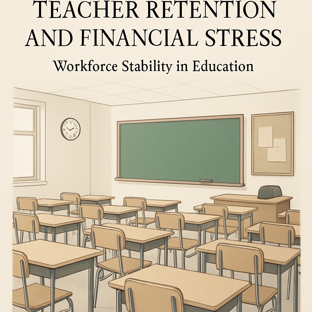 Empty classroom desks symbolizing educator retention challenges