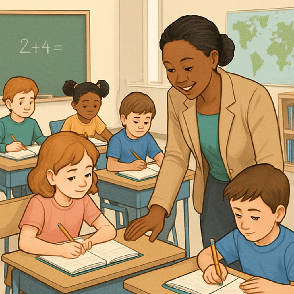 A private school classroom showing personalized learning in action.