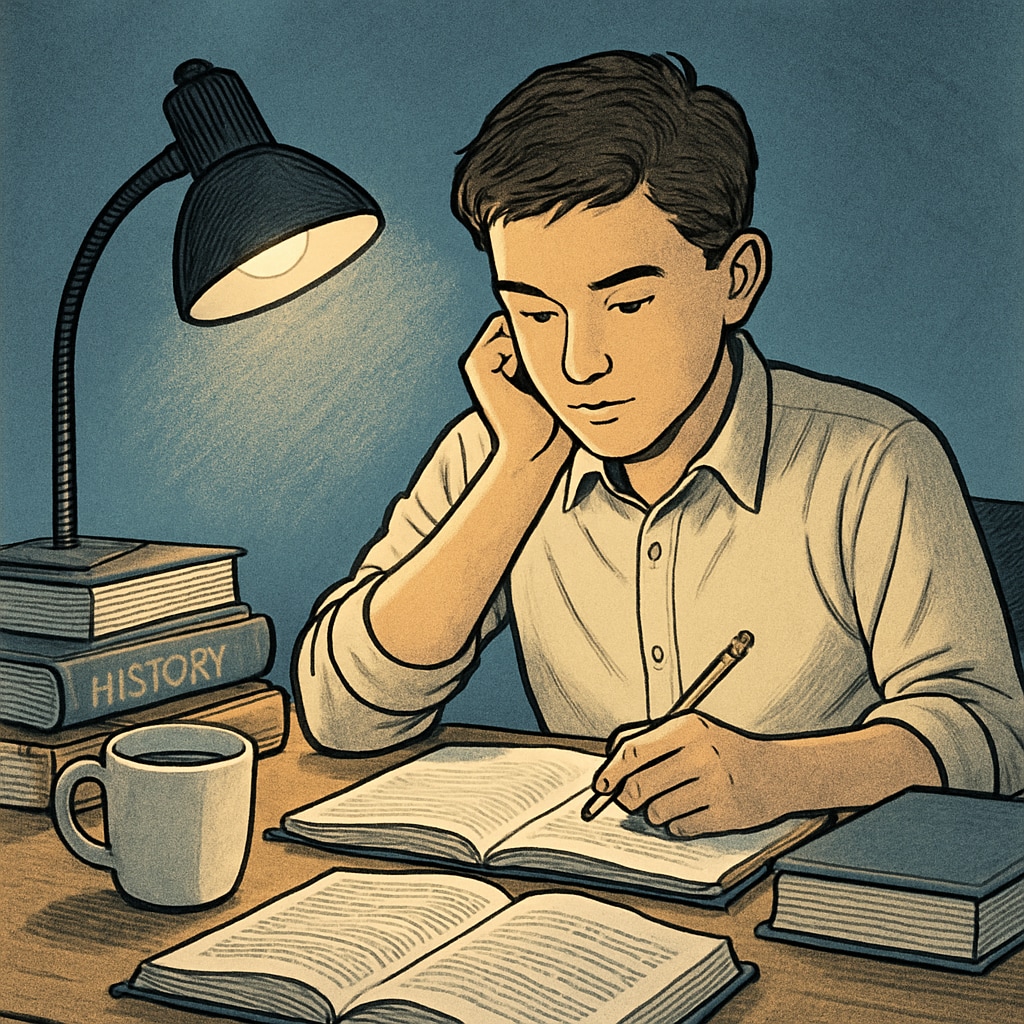 A high school student struggling with work and academic balance.