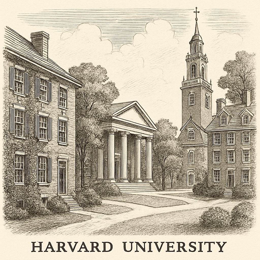 Harvard University campus architecture representing the dream of higher education.