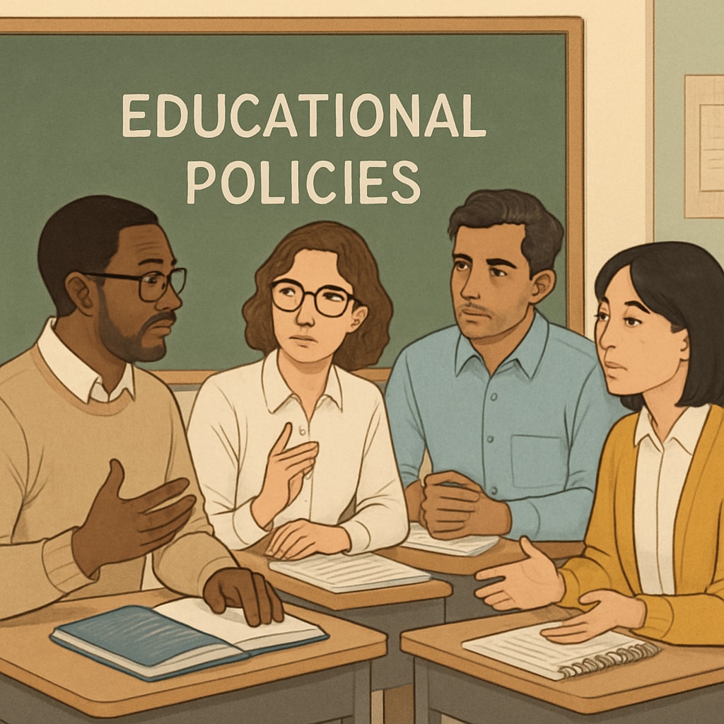 Teachers discussing educational policies in Oklahoma