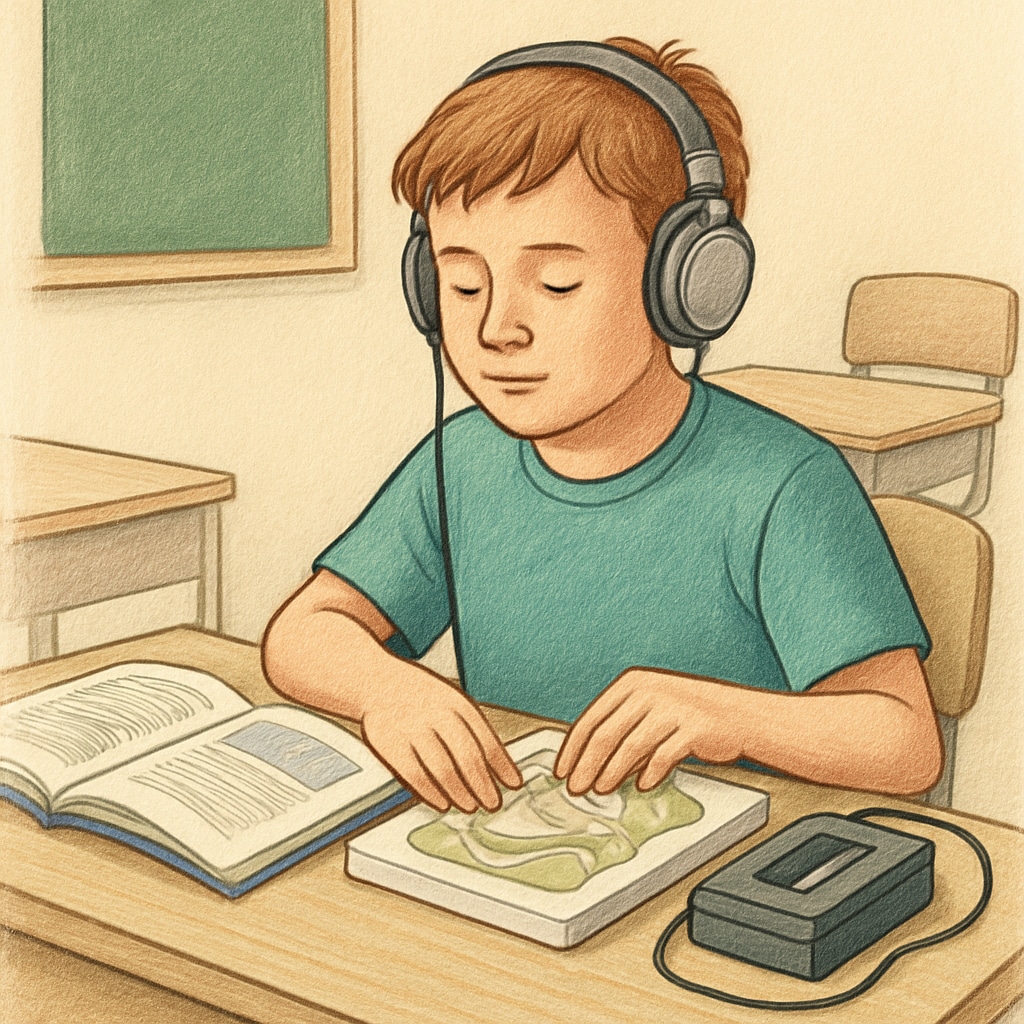 A student with learning disabilities using adaptive study tools to pursue medical dreams.