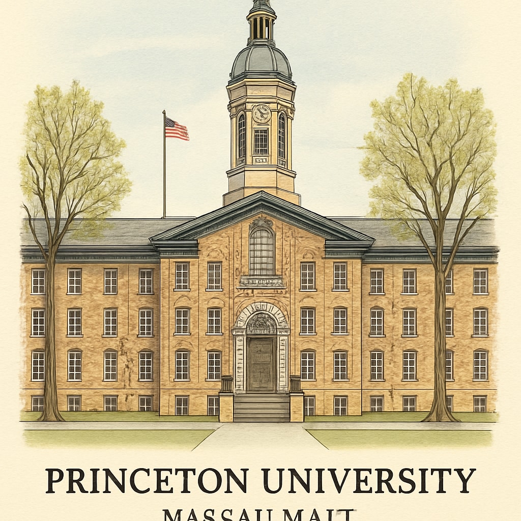 Princeton University Nassau Hall representing its prestige in the Ivy League.