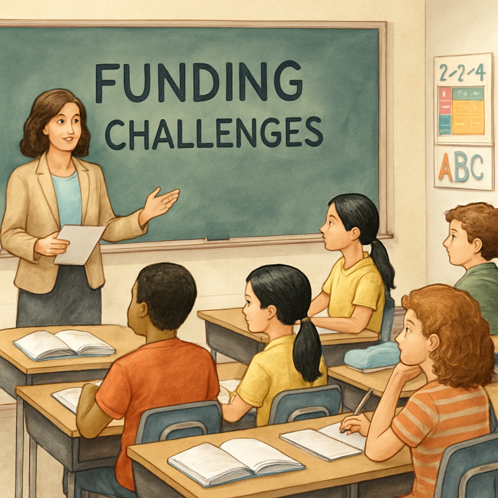 Public school classroom highlighting education funding and resource competition.