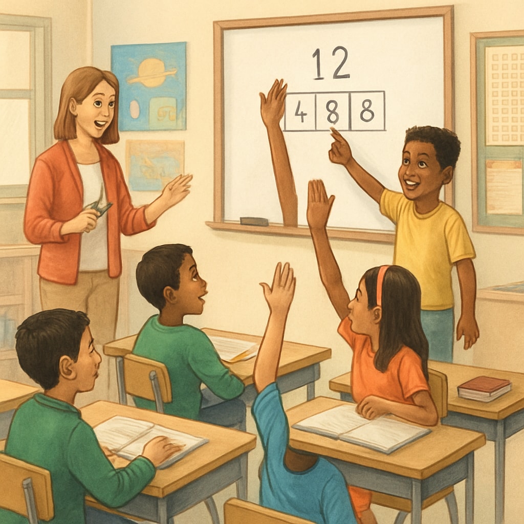 A classroom of diverse students engaging in an interactive lesson, symbolizing the focus on equality in American education. A diverse American classroom highlighting inclusivity in education.