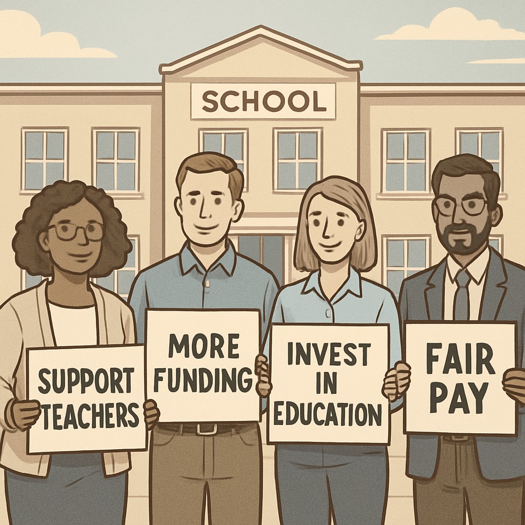 Teachers advocating for better conditions as part of 