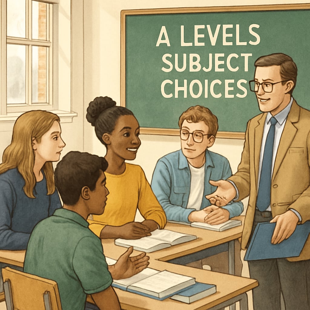UK students exploring flexible subject options under the A Levels system.