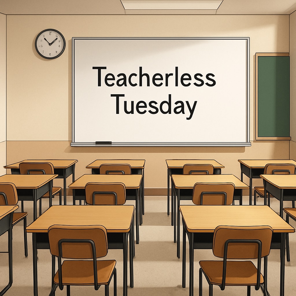 An empty classroom during 