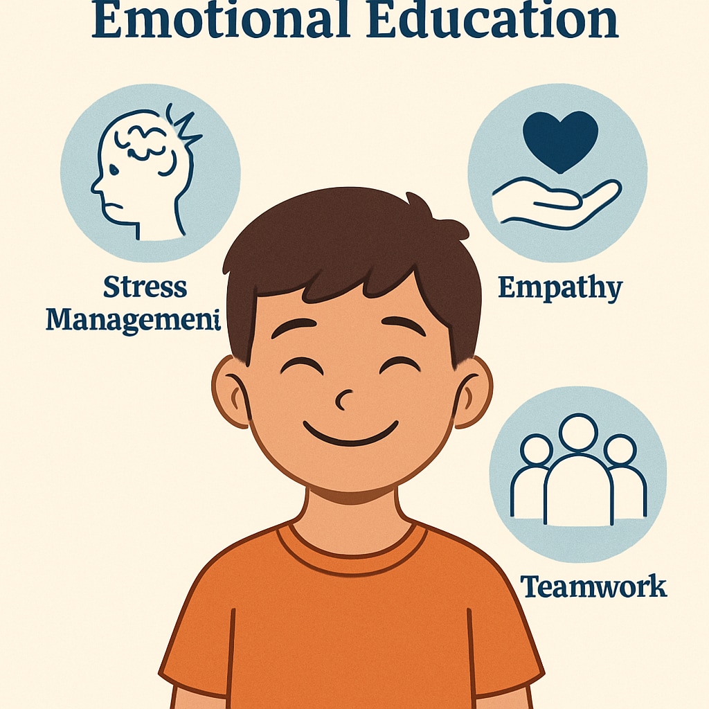 Illustration showing the positive impact of emotional education on children.